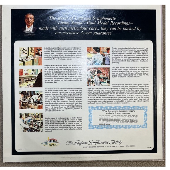 The Longines Symphonette Society Christmas‎ Eve Favorites Vinyl Record LP - Picture 2 of 6